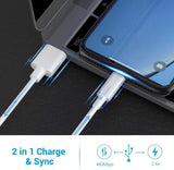 Jaspertronics™ Six Foot Long Length (2M) 8 Pin Connector to USB Charging Cable compatible with select iOS devices and Apple smartphones (3 Pack)