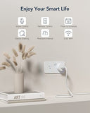 Jaspertronics™ Smart Plug 4-Pack – Bluetooth/WiFi, Alexa/Google Voice, Scheduling, ETL Certified, Compact Design