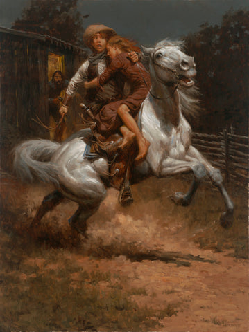 Johnny Saved the Girl by Andy Thomas - Canvas Giclee Timeless Edition - 30 x 40