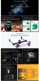 Creality K2 Plus Combo High-Speed Multi-Color 3D Printer - 350x350x350mm Build Volume, 600mm/s Printing Speed, Heated Chamber, Dual AI Cameras, Auto Leveling, Multi-Material Compatibility