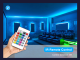 Jaspertronics Remote Controlled App Enabled LED Flowing Light Strip Roll - 30Ft - Connect and expand!