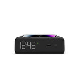 NonStop Station W 6.5" Digital Alarm Clock w/ 10W Qi Wireless Charging, USB‑C + USB‑A, JetWay™ / Black - NSW2‑WW
