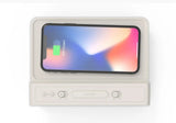 NonStop Station W 6.5" Digital Alarm Clock w/ 10W Qi Wireless Charging, USB‑C + USB‑A, Warm Walnut - NSW2‑WW