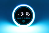 Jaspertronics™ P12 Round Digital Alarm Clock Prtable Bluetooth Speaker Dimmable LED Light FM Radio with Timer Function