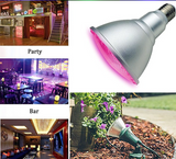 Jaspertronics™ PAR38 20W Color Changing LED Floodlight Smart Light Bulb with Voice Control or IR Remote Control. E26/E27 Base perfect for Lawn, Landscape, and Parties!