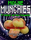 Movie Munchie's™ Freeze Dried Peach Crisps - Crunchy peachy goodness - 1.5 oz