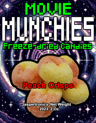 Movie Munchie's™ Freeze Dried Peach Crisps - Crunchy peachy goodness - 2oz