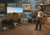 Russell Paints a Masterpiece by Andy Thomas - Paper Giclee Limited Edition Signed & Numbered 500 - 20 x 30