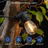 Jaspertronics™ 15-Pack Outdoor S14 LED Replacement Bulbs - 2200K Warm White, Shatterproof, Waterproof, E26 Base, Energy-Efficient for Patio, Garden, Bistro & Decorative String Lights