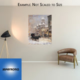 Snowy Courthouse by Andy Thomas - Canvas Giclee Open Edition - 8 x 10