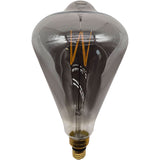 Jaspertronics™ Vintage Oversized LED Edison Bulbs 40W Equivalent, Decorative Dimmable LED M-Type Filaments Bulbs with Smoke Glass, 2200K Warm White, E26 Base, 7W, 350LM, ST164