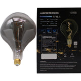 Jaspertronics A165S Oversized Vintage LED Edison Bulb, Smoke Decorative E26 Dimmable 7W, 350 Lumens, Warm White 2200K, 1 Pack