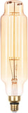Jaspertronics™ Vintage Large LED Edison Bulbs 40W Equivalent, Decorative Dimmable Tube LED Bulbs with Amber Glass, 1800K Warm White, E26 Base, 7W 200LM, 82 High CRI, TT80/T24