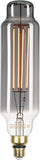 Jaspertronics™ Vintage Large LED Edison Bulbs 40W Equivalent, Decorative Dimmable Tube LED Bulbs with Smoke Glass, 1800K Warm White, E26 Base, 7W 200LM, 82 High CRI, TT80/T24