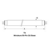 Ushio America G16T5 3000311 Low Pressure Mercury Arc UV Lamp, T5 16W, G5 Base, 287.0mm, 253.7nm UV-C