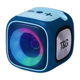 Jaspertronics™ TG-359 Rechargeable Bluetooth Speaker Portable Indoor/Outdoor Wireless Stereo Subwoofer with Breathing Light-Blue