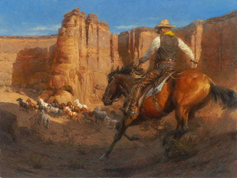 The Mustanger by Andy Thomas - Canvas Open Edition - 12 x 16