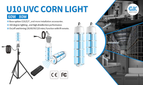 Germicidal UV-C 254nm Corn Light Bulb - 120 V GKU10 UVC
