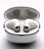 Jaspertronics™ G75 True Wireless HiFi Earphones: Noise-Reducing, Waterproof TWS Stereo with Built-in Microphone-White