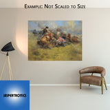 Yellow Nose Counts Coup at Little Big Horn by Andy Thomas - Canvas Giclee Limited Edition Signed & Numbered 500 - 24 x 32