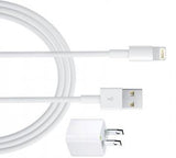 Long Length (2M) Lightning to USB Charging Cable & Wall Block for Select Apple iPhone, iPad, and iPod Models